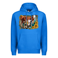 True Royal Hereford Cow and Hereford Calf With Leopard Premium Hoodie - LillyAllenDesigns