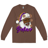 Chestnut believe purple and gold african american santa Long Sleeve Tee - RanaPortraitStore