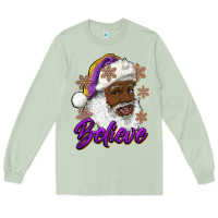 Matcha believe purple and gold african american santa Long Sleeve Tee - RanaPortraitStore