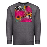 Charcoal Heather pink glitter leopard cowhide Premium Sweatshirt - JahusDesignShop