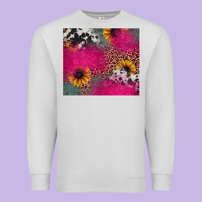 Pink Glitter Leopard Cowhide Premium Sweatshirt Designed By Jahusdesignshop