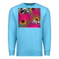 Ocean Blue pink glitter leopard cowhide Premium Sweatshirt - JahusDesignShop