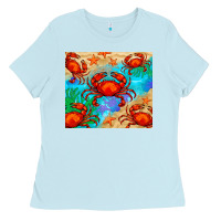 Baby Blue crab Ladies Tee - BarkalooDesign