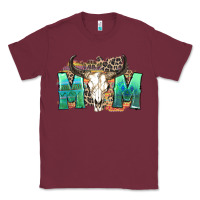 Burgundy mom with bull skull Classic Tee - Zillion Design Studio