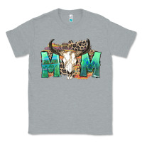 Heather Grey mom with bull skull Classic Tee - Zillion Design Studio