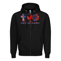 Black faith love freedom Zipper Hoodie - Zillion Design Studio
