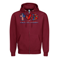 Burgundy faith love freedom Zipper Hoodie - Zillion Design Studio