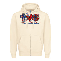 Sandshell faith love freedom Zipper Hoodie - Zillion Design Studio