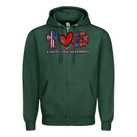 Sports Green faith love freedom Zipper Hoodie - Zillion Design Studio