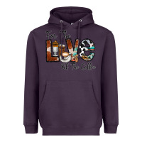 Plum for the love of the coffe Heavyweight Hoodie - CowhideDigitalArt