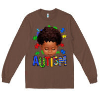 Chestnut autism afro kid full face Long Sleeve Tee - texasbilliewilder