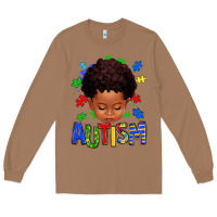 Toasted Coconut autism afro kid full face Long Sleeve Tee - texasbilliewilder