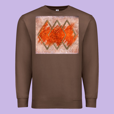 Orange Glitter Premium Sweatshirt Designed By Jahusdesignshop