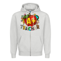 Dove Grey a plus teacher Zipper Hoodie - texasbilliewilder
