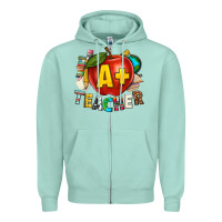 Seafoam a plus teacher Zipper Hoodie - texasbilliewilder