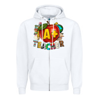 White a plus teacher Zipper Hoodie - texasbilliewilder