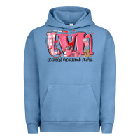 Pigment Pebble Blue lvn licensed vocational nurse valentine's day Urban Hoodie - MaliasSmallBusiness
