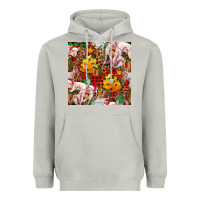 Christmas Pig  Tartan With  Hay And Christmas Ligh Heavyweight Hoodie | Teevron