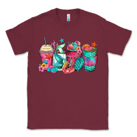 Burgundy mermaid tail coffee cups Classic Tee - Zillion Design Studio
