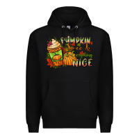 Black Pumpkin spice everything nice Premium Hoodie - NancyCooperArtShop