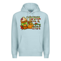 Blue Mist Pumpkin spice everything nice Premium Hoodie - NancyCooperArtShop