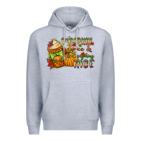 Heather Grey Pumpkin spice everything nice Premium Hoodie - NancyCooperArtShop