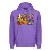 Purple Pumpkin spice everything nice Premium Hoodie - NancyCooperArtShop