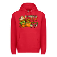 Red Pumpkin spice everything nice Premium Hoodie - NancyCooperArtShop