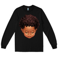 Black cute afro boy Long Sleeve Tee - texasbilliewilder