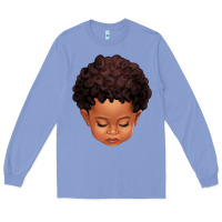 Colony Blue cute afro boy Long Sleeve Tee - texasbilliewilder