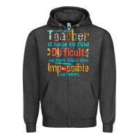Charcoal Heather a truly great teacher Zipper Hoodie - texasbilliewilder