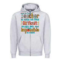 Heather Grey a truly great teacher Zipper Hoodie - texasbilliewilder