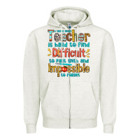 Oatmeal Heather a truly great teacher Zipper Hoodie - texasbilliewilder