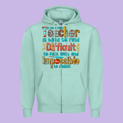 A Truly Great Teacher Zipper Hoodie Designed By Texasbilliewilder