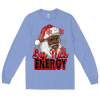 Colony Blue big nick energy afro santa Long Sleeve Tee - RanaPortraitStore