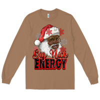 Toasted Coconut big nick energy afro santa Long Sleeve Tee - RanaPortraitStore