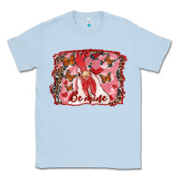 Dusty Blue Be Mine Rooster Classic Tee - RanaPortraitStore