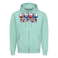Seafoam American wine glasses Zipper Hoodie - Zillion Design Studio