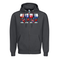 Smoke American wine glasses Zipper Hoodie - Zillion Design Studio