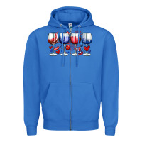 True Royal American wine glasses Zipper Hoodie - Zillion Design Studio