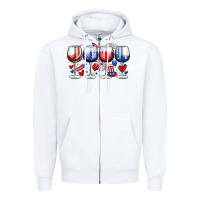 White American wine glasses Zipper Hoodie - Zillion Design Studio