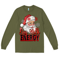 Army Green big nick energy santa claus Long Sleeve Tee - RanaPortraitStore