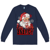 Navy big nick energy santa claus Long Sleeve Tee - RanaPortraitStore