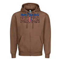 Chestnut American mama Zipper Hoodie - Zillion Design Studio