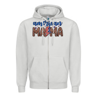 Dove Grey American mama Zipper Hoodie - Zillion Design Studio