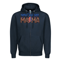 Navy American mama Zipper Hoodie - Zillion Design Studio