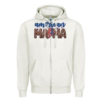 Oatmeal Heather American mama Zipper Hoodie - Zillion Design Studio