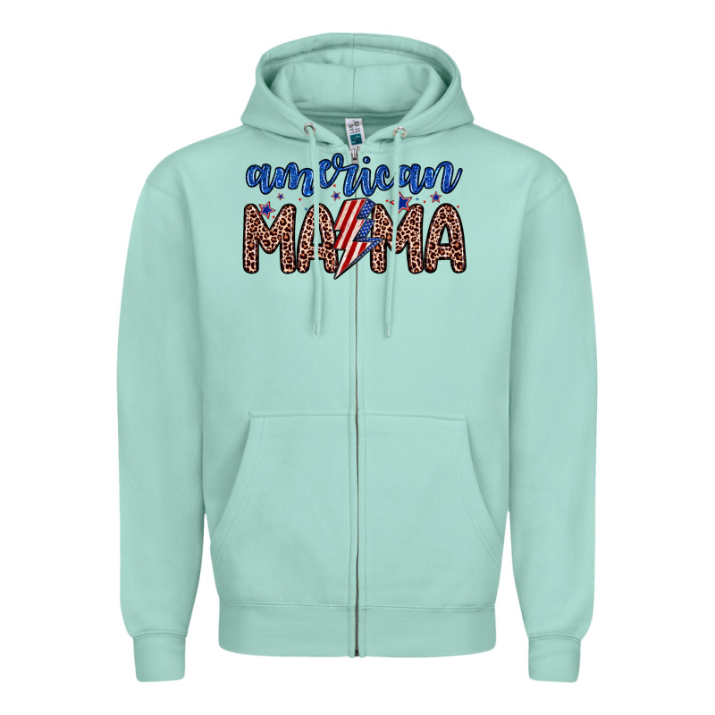 American Mama Zipper Hoodie by Zillion Design Studio | Teevron