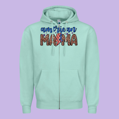 American Mama Zipper Hoodie Designed By Zillion Design Studio