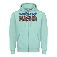 Seafoam American mama Zipper Hoodie - Zillion Design Studio